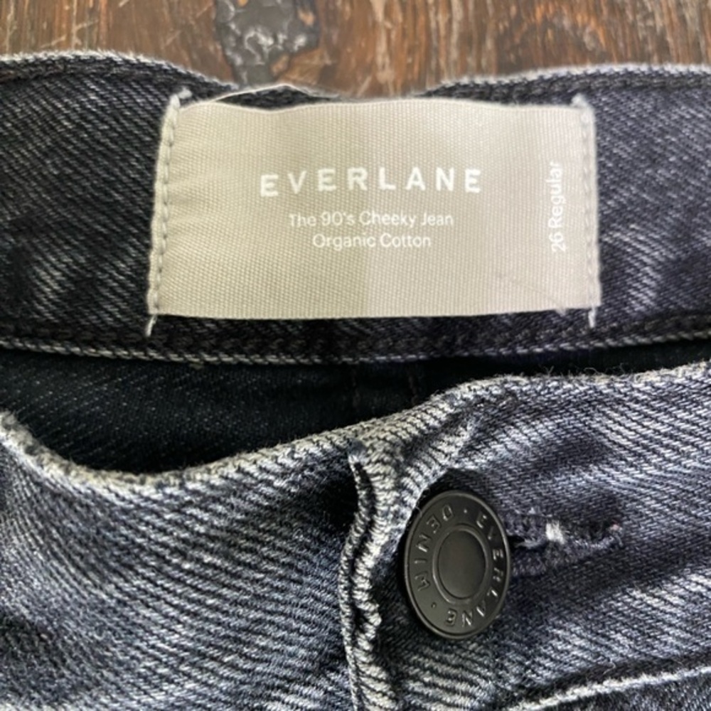 Everlane Black Straight 90s‎ Cheeky Jeans Size 26 Regular - Picture 4 of 10